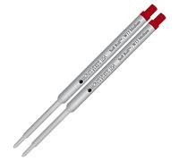 Lanier Combo Pack - Lot de 2 - Recharge d'encre Monteverde® Soft Roll™ Ballpoint W13 compatible avec la plupart des stylos à bille Waterman® - Rouge (pointe moyenne 0,7 mm)