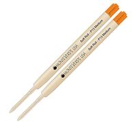 Lanier Combo Pack - Lot de 2 recharges d'encre Monteverde® SoftRoll™ P13 compatible avec la plupart des stylos à bille style Parker® - Orange (pointe moyenne 0,7 mm)