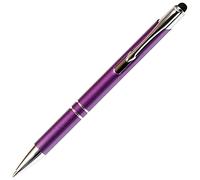 Lanier G2 Stylo-bille 2 en 1 Stylo à bille rétractable avec pointe de stylet pour écrans tactiles, Schmidt P900 Pointe moyenne 0,7 mm, encre noire (Violet)