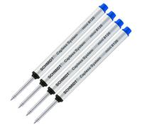 Lanier Recharge Combo Pack - 4 recharges Schmidt 8126 Mini Capless System Rollerball Bleu Pointe fine