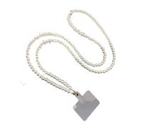 Lanière antivol longue for téléphone avec perles, chaîne bandoulière avec perles artisanales, mousqueton universel anti-chute