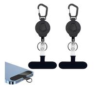 Lanière Antivol Pour Téléphone, 2Pièces Lanière Rétractable Avec M-ousqueton Et Porte-clés, L-anière Réglable Pour Téléphone, Ancrage Et L-anière Pour Étui De T-éléphone Pour La Randonnée, L'alpinisme