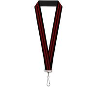 Lanière Boucle - Rayé Noir/Rouge
