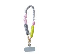 Lanière courte for téléphone portable en corde tressée épaisse, faite main, tendance et créative, résistante for une utilisation en extérieur.(A)