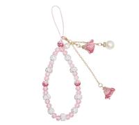 Lanière créative pour téléphone portable - Dragonne de téléphone portable | Bracelet en pâte | Pendentif fleur pour étui de téléphone - Dragonne de perles pour porte-clés décoration de sac à main