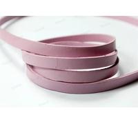 Laniere Cuir Bande Plate en Cuir de Vache de 8 mm, Cordon véritable de 8 x 2 mm Enduit de 2 mm d'épaisseur, 1 mètre for Bracelet et Collier DIY.(Pink)