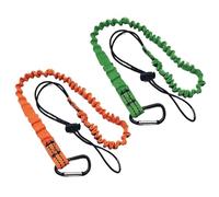 Lanière d'attache élastique épaisse for outils, avec mousqueton de verrouillage à vis, corde sécurité Anti-chute, outil durable, 6 pièces pour Tournevis, Pinces(Mixed color)