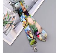 Lanière de film animé, porte-carte chat mignon, sangle de cou pour arte d'identité, sangles de téléphone, porte-Badge, porte-clés, accessoires de Cosplay, cadeaux 1