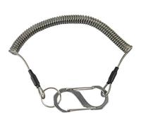 Lanière de pêche - Sangle pour canne à pêche - Sangle enroulée avec mousqueton - Sangle rétractable pour canne à pêche - Cordon anti-perte - Sangle de sécurité pour canne à pêche