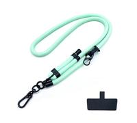 Lanière de téléphone à diamètre ajustable, universelle for l'extérieur, bandoulière, tour de cou, clip de fixation, dragonne anti-perte(Green)