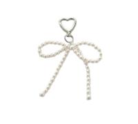 Lanière de téléphone avec perles et breloque en perles faites à la main avec nœud en forme de cœur pour sac à dos, accessoire d'appareil photo