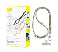 Lanière de Téléphone Baseus Let's Go pour Cou et Bandoulière - Titane Naturel (avec Onglet de Fixation Ultra-Fin ×1)