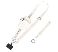 Lanière de téléphone - Lanière de téléphone avec portefeuille | Support de cou en ruban | Cordon tour de cou | Pochette à fermeture éclair pour téléphone portable | Chaîne de sécurité réglable avec