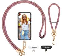 Lanière De Téléphone Réglable Avec Dragonne,Cordon Universel Pour Portable,Tour De Cou Smartphone Sangle Attache,Sangle Téléphone En Bandoulière X 1,Dragonne X1,Patch Pour Lanièrex2,Rouge