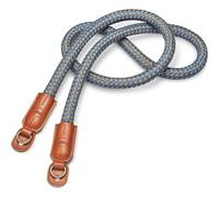 Lanière de transport Leica 14720 en cordon rond tressé en rayonne et cuir, cognac/bleu denim | ✅ Livraison gratuite à partir de 100 €