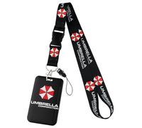 Lanière d'horreur - Porte-clés avec badges d'identification d'anime - Cordon pour porte-carte d'identité, étui de téléphone portable (avec carte)