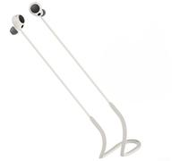 Lanière discrète en silicone compatible avec casque sans fil Sony WF-C700N pour un design minimaliste et une prévention pratique des pertes (blanc)