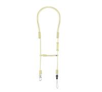 Lanière double tête réglable compatible avec DJI Pocket 3 - Corde tressée confortable en polyester avec réglage de la longueur en cuir synthétique et boucle à dégagement rapide - Fleur de cerisier