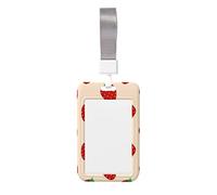 Lanière Durable de couleur unie de fraise de porte-carte d'identité imperméable avec le support d'identification d'insigne pour des cadeaux de bureau d'enseignant de CardNurse d'insigne