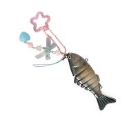 Lanière élégante en forme de poisson avec pendentif en forme d'étoile, sangle de téléphone tendance, accessoire tendance pour jeunes, accessoires mobiles élégants, lanière de téléphone légère