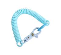 Lanière enroulée 18 pièces porte-clés à ressorts hélicoïdaux extensible rétractable avec fermoir en métal porte-clés lanière for clés portefeuille téléphone portable(Blue)