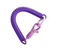 Lanière enroulée 18 pièces porte-clés à ressorts hélicoïdaux extensible rétractable avec fermoir en métal porte-clés lanière for clés portefeuille téléphone portable(Purple)