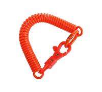 Lanière enroulée 18 pièces porte-clés à ressorts hélicoïdaux extensible rétractable avec fermoir en métal porte-clés lanière for clés portefeuille téléphone portable(Orange)
