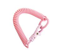 Lanière enroulée 18 pièces porte-clés à ressorts hélicoïdaux extensible rétractable avec fermoir en métal porte-clés lanière for clés portefeuille téléphone portable(Pink)
