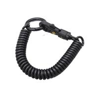 Lanière enroulée 20 pièces porte-clés ressorts hélicoïdaux rétractables étiquettes porte-clés porte-chaîne for clés portefeuille téléphone portable(Black)