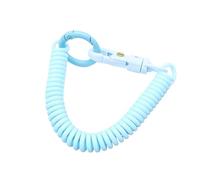 Lanière enroulée 20 pièces porte-clés ressorts hélicoïdaux rétractables étiquettes porte-clés porte-chaîne for clés portefeuille téléphone portable(Blue)