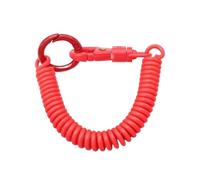 Lanière enroulée 20 pièces porte-clés ressorts hélicoïdaux rétractables étiquettes porte-clés porte-chaîne for clés portefeuille téléphone portable(Red)