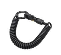 Lanière enroulée 24 pièces porte-clés à ressorts hélicoïdaux spirale extensible rétractable avec fermoir en métal lanière de porte-clés for clés portefeuille téléphone portable(Black)