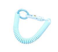 Lanière enroulée 24 pièces porte-clés à ressorts hélicoïdaux spirale extensible rétractable avec fermoir en métal lanière de porte-clés for clés portefeuille téléphone portable(Blue)