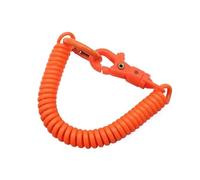 Lanière enroulée 24 pièces porte-clés à ressorts hélicoïdaux spirale extensible rétractable avec fermoir en métal lanière de porte-clés for clés portefeuille téléphone portable(Orange)