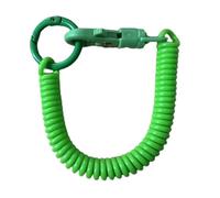 Lanière enroulée 24 pièces, porte-clés à ressorts hélicoïdaux, spirales extensibles rétractables avec fermoir en métal, lanière for clés, portefeuille, téléphone portable(Green)