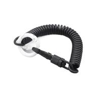 Lanière enroulée 30 pièces porte-clés rétractable à bobine à ressort en spirale extensible avec fermoir en métal porte-clés for clés portefeuille téléphone portable(Black)