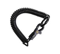 Lanière enroulée 40 pièces, ressort extensible, sifflet, porte-clés, ressorts rétractables, porte-clés extensible, crochets for clés, portefeuille, téléphone portable(Black)