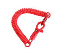 Lanière enroulée 40 pièces, ressort extensible, sifflet, porte-clés, ressorts rétractables, porte-clés extensible, crochets for clés, portefeuille, téléphone portable(Red)