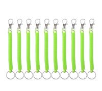 Lanière enroulée, 50 pièces, porte-clés à ressorts hélicoïdaux rétractables, porte-clés Anti-perte for clés, portefeuille, téléphone portable(Green)