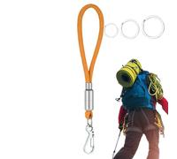 Lanière paracorde pour clés - Lanière robuste en paracorde | en corde de parachute, crochet à boucle avec 3 porte-clés pour homme et femme, Orange, Refer to description