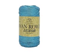 lanière pour sacs swan rowen effet élégant de 200g - 50% coton recyclé-50% polyester pour crochet 3-4 (luxe turquoise - 6407)