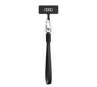 Lanière pour téléphone Audi en cuir noir 28 cm x 10 mm