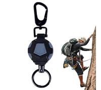 Lanière rétractable | rétractable robuste en métal robuste, porte-clés détachable à libération rapide | pour hôpital, bureau, permis de travail, petits outils, activités de plein air, pêche