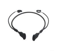 Lanière Sport Silicone Ultra-Légère pour Oreillettes(Black Black) | Ultra-léger quelques grammes, confort invisible, élastique résistant, idéal running, orange blanc