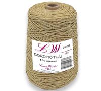 Lanière Swan Thai LaneWorld 500g, lanière pour sacs, fait de vous-même, fil pour crochet, disponible en différentes couleurs aussi paillettes, lot de 1-3-5 pièces (1, csw37gl)