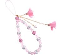 Lanière Téléphone Perlée Chaîne Téléphone Portable Perle Chaîne Téléphone Portable Gravier Convient Cordons Téléphone Portable, Aux Ornements Sac D'école D'autres Décorations(Rose)[Shj41906763]