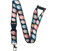 Lanière tour de cou ballon de rugby avec ouverture de sécurité et boucle détachable (1)