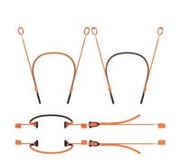 Lanière tour de cou en silicone, doux et confortable pour écouteurs sans fil Sony WF-1000XM6 avec design anti-perte et longueur réglable (noir et orange)