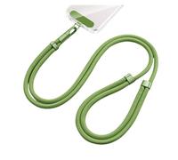 Lanière universelle for téléphone avec clip, système anti-chute amélioré, rotation à 360°, bandoulière réglable for tour de cou ou porté croisé(Green)
