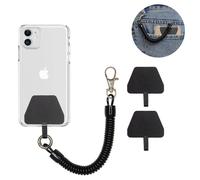 Lanière universelle pour téléphone portable avec coques intégrales, ultra-fine et indéchirable. Confortable et durable. Mousqueton à
